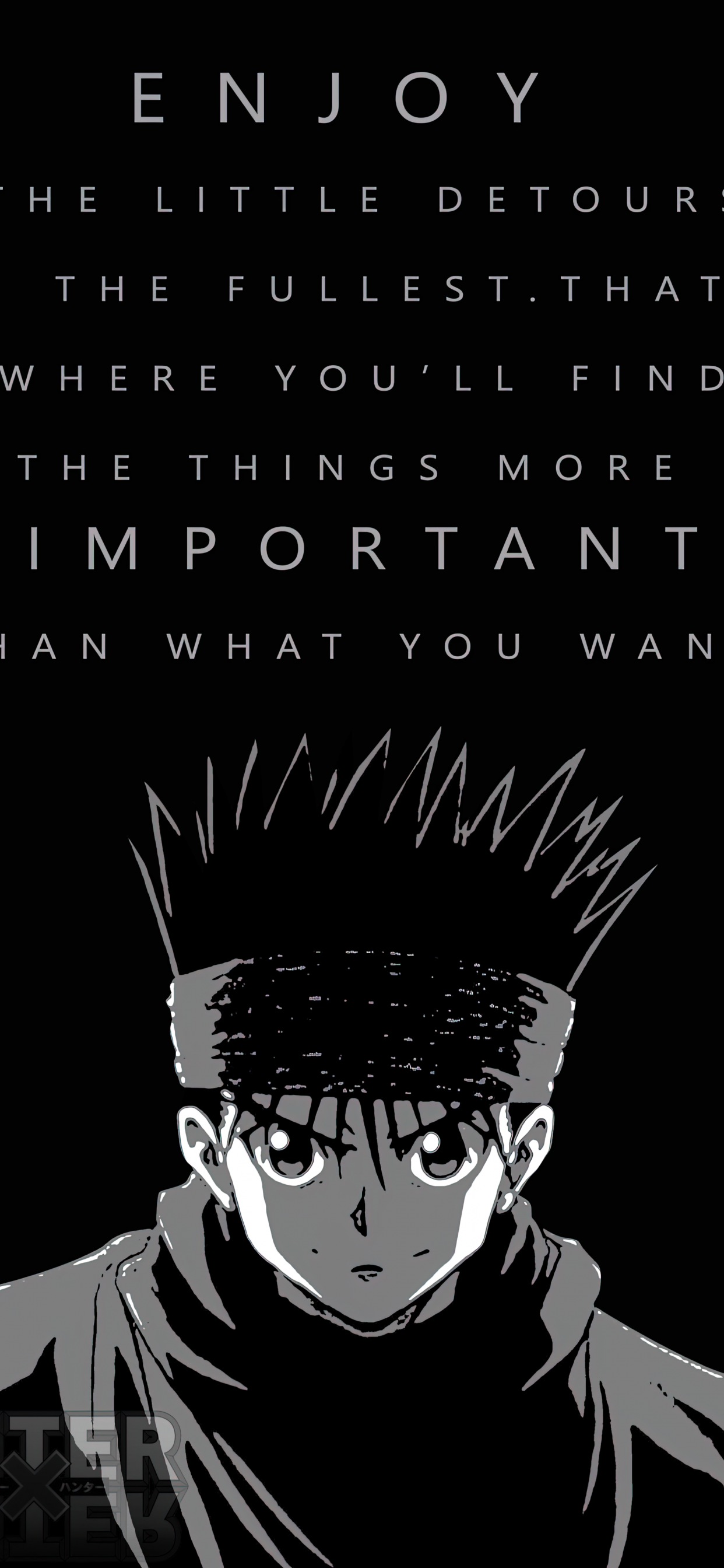 Gon Freecss Wallpaper 4K, Black background, Hunter x Hunter