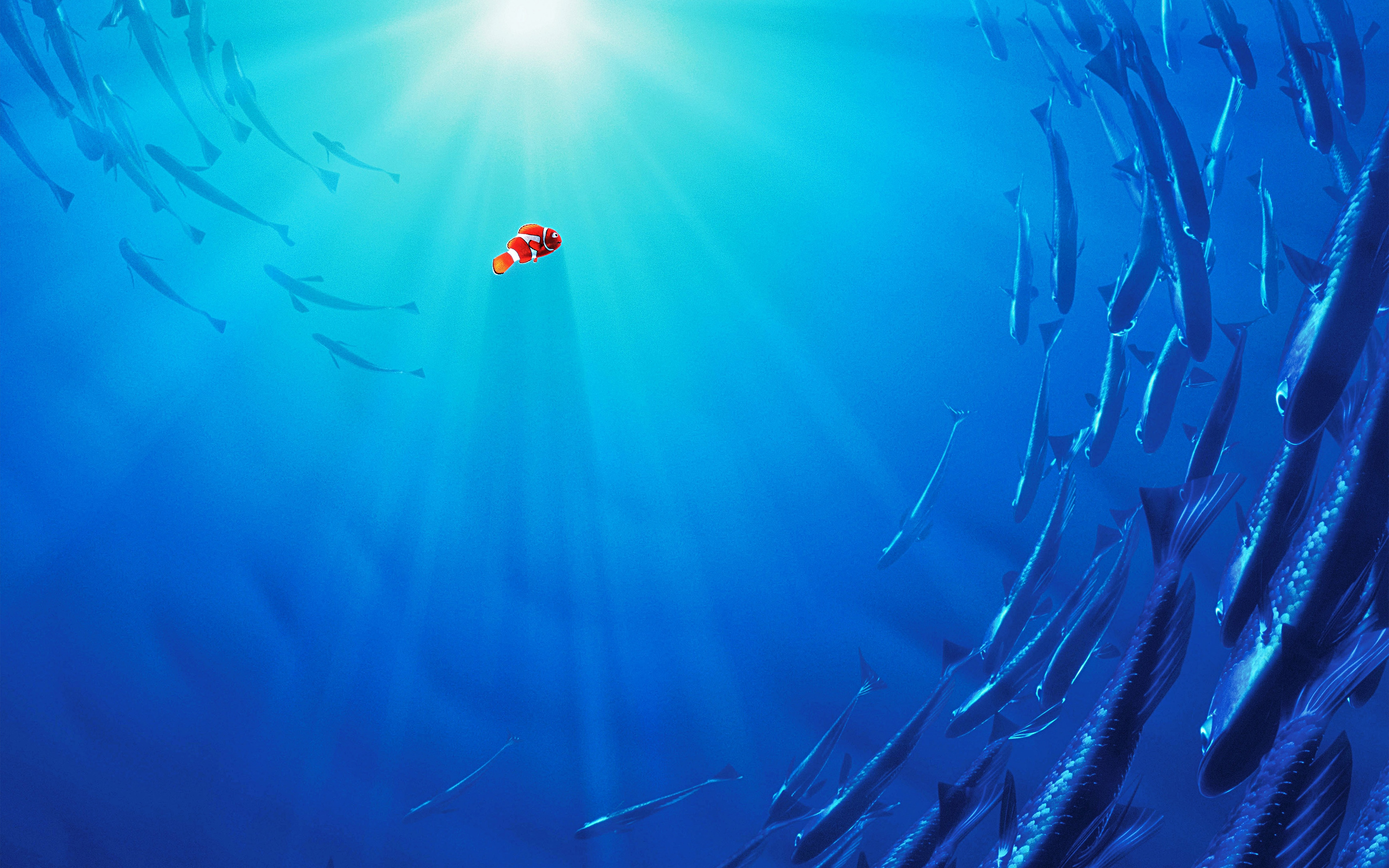 wallpaper for desktop, laptop. nemo disney film anime sea illustration art blue