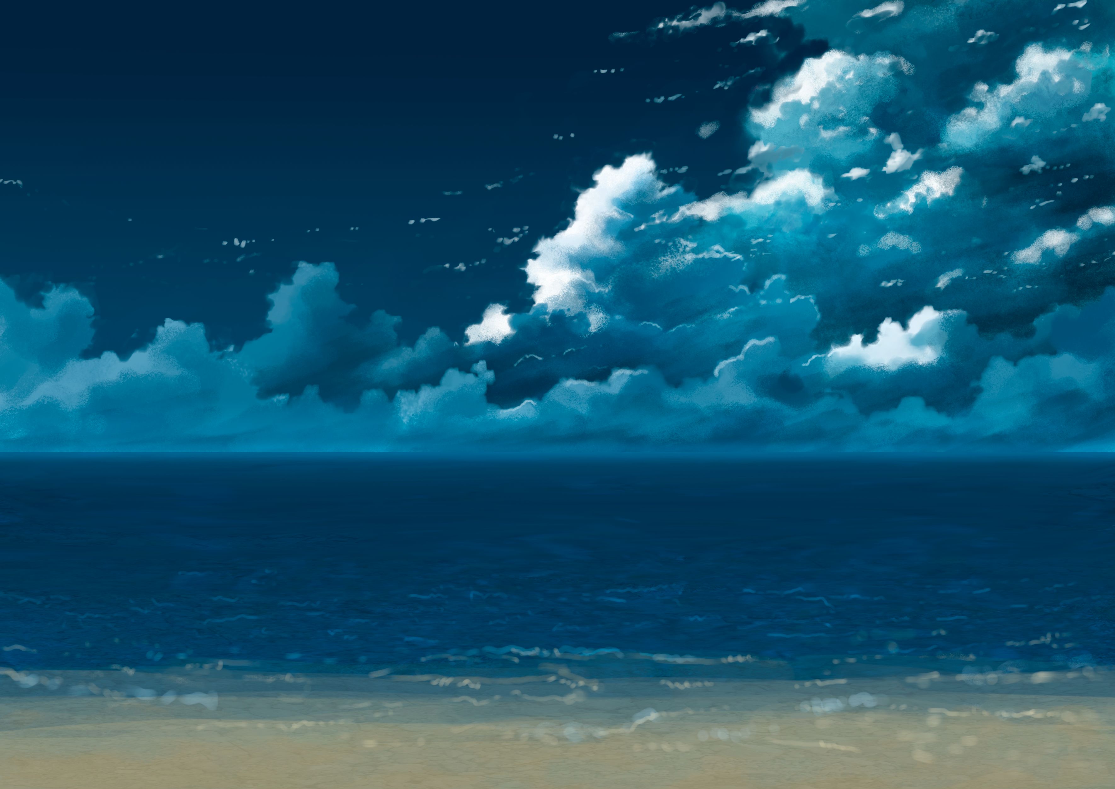 Mobile wallpaper: Anime, Beach, Original, 905264 download the picture for free