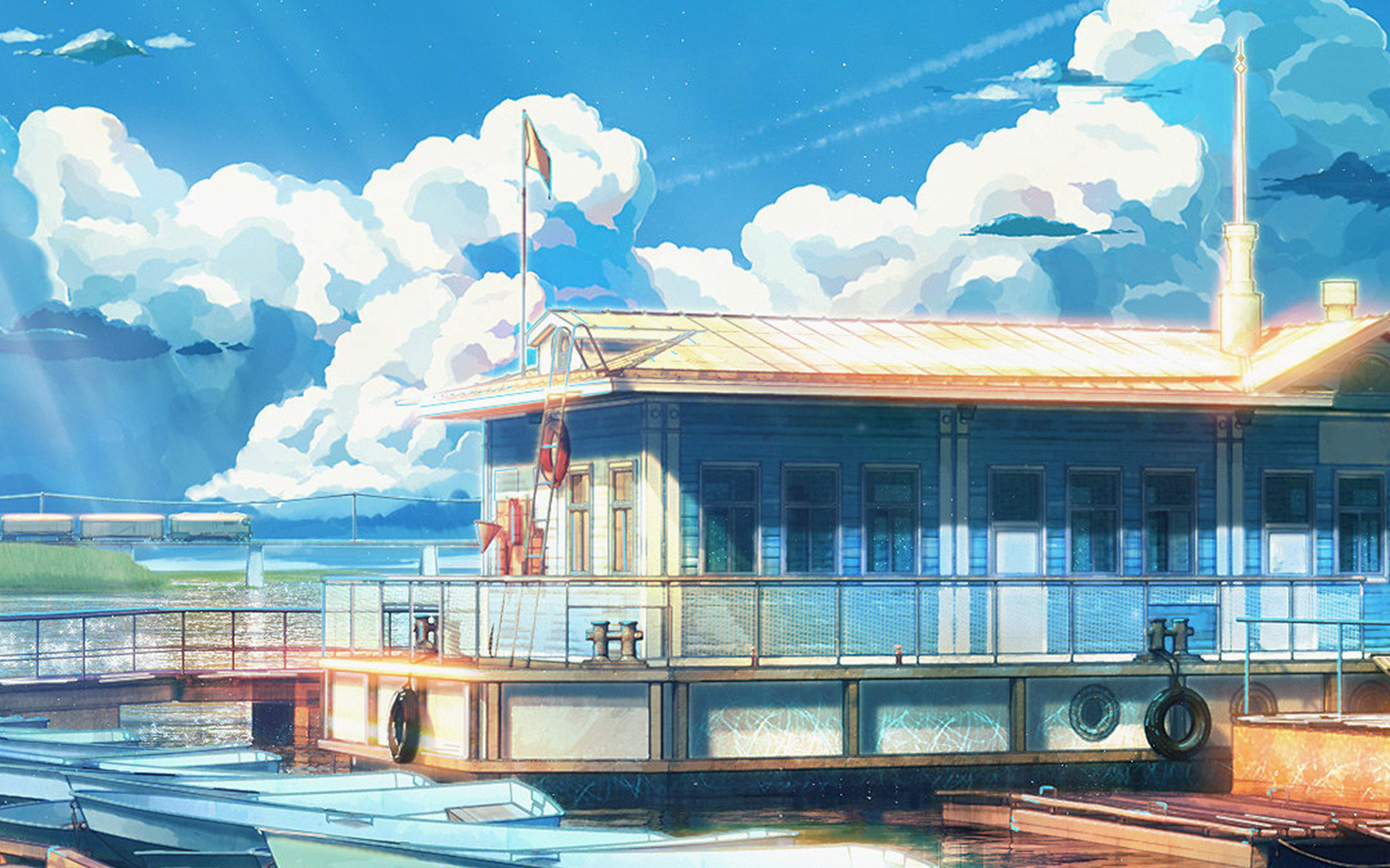 wallpaper for desktop, laptop. sea illustration art anime painting arseniy chebynkin
