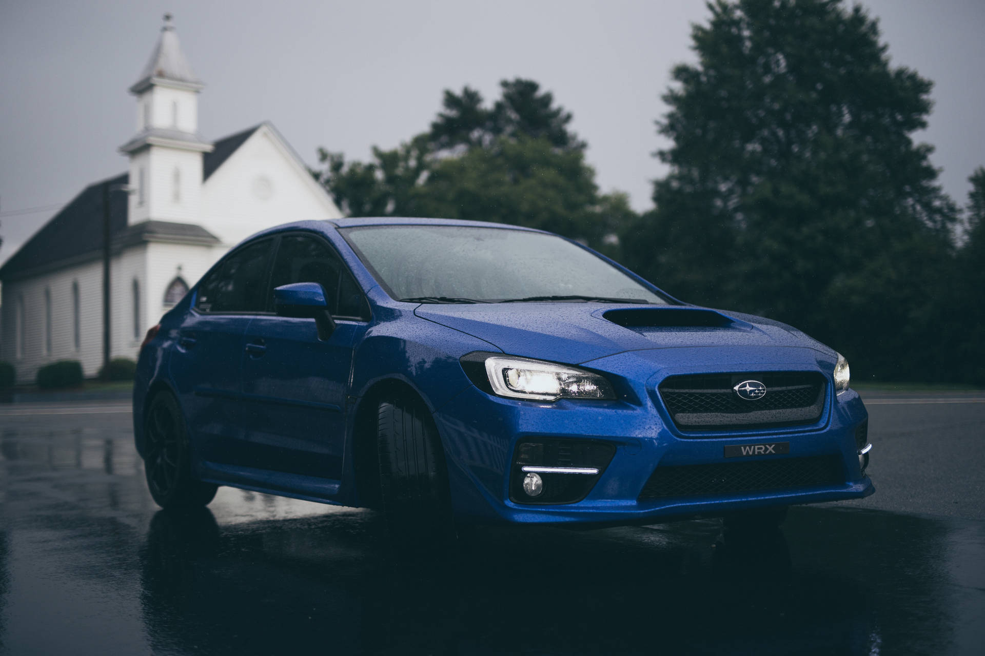 Download Royal Blue Glossy Subaru WRX STI 4K Dynamic Power Wallpaper