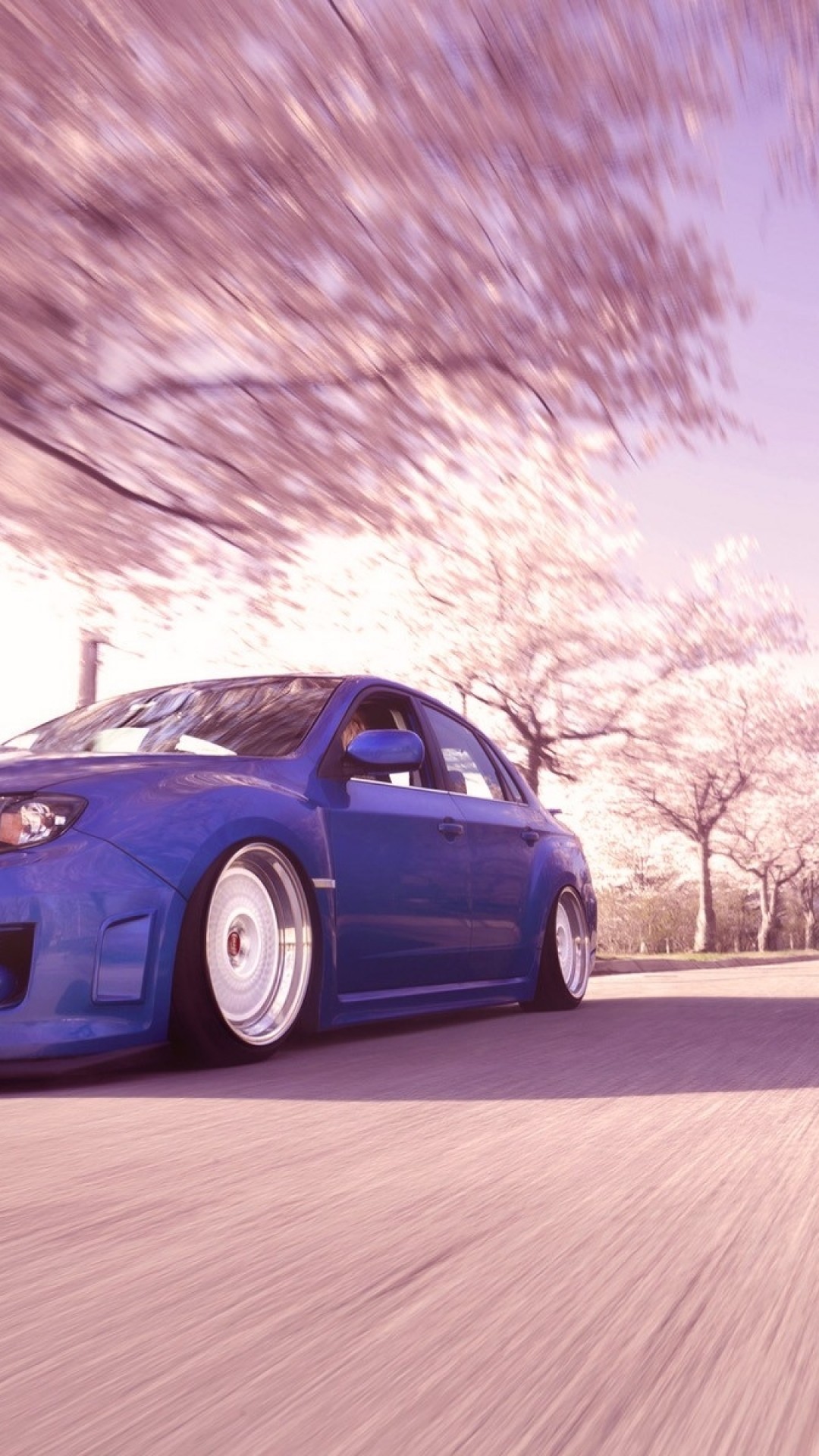 Subaru Wrx Sti, Blurred, Trees, Spring, Cars