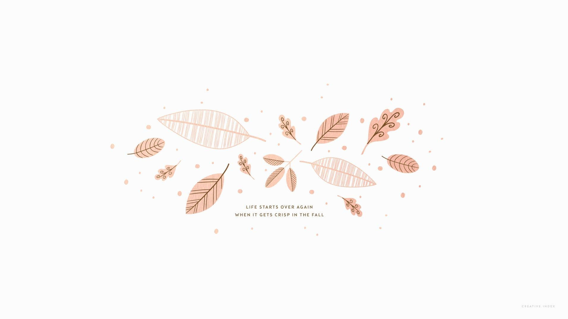 Download Fall Leaves Minimal Aesthetic Desktop Wallpaper