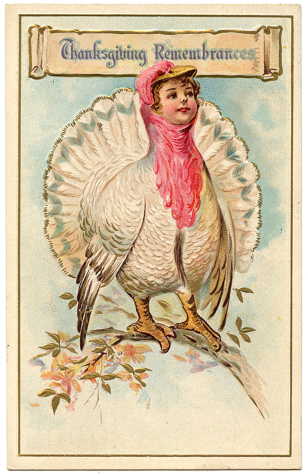 White Turkey Image Thanksgiving! Graphics Fairy