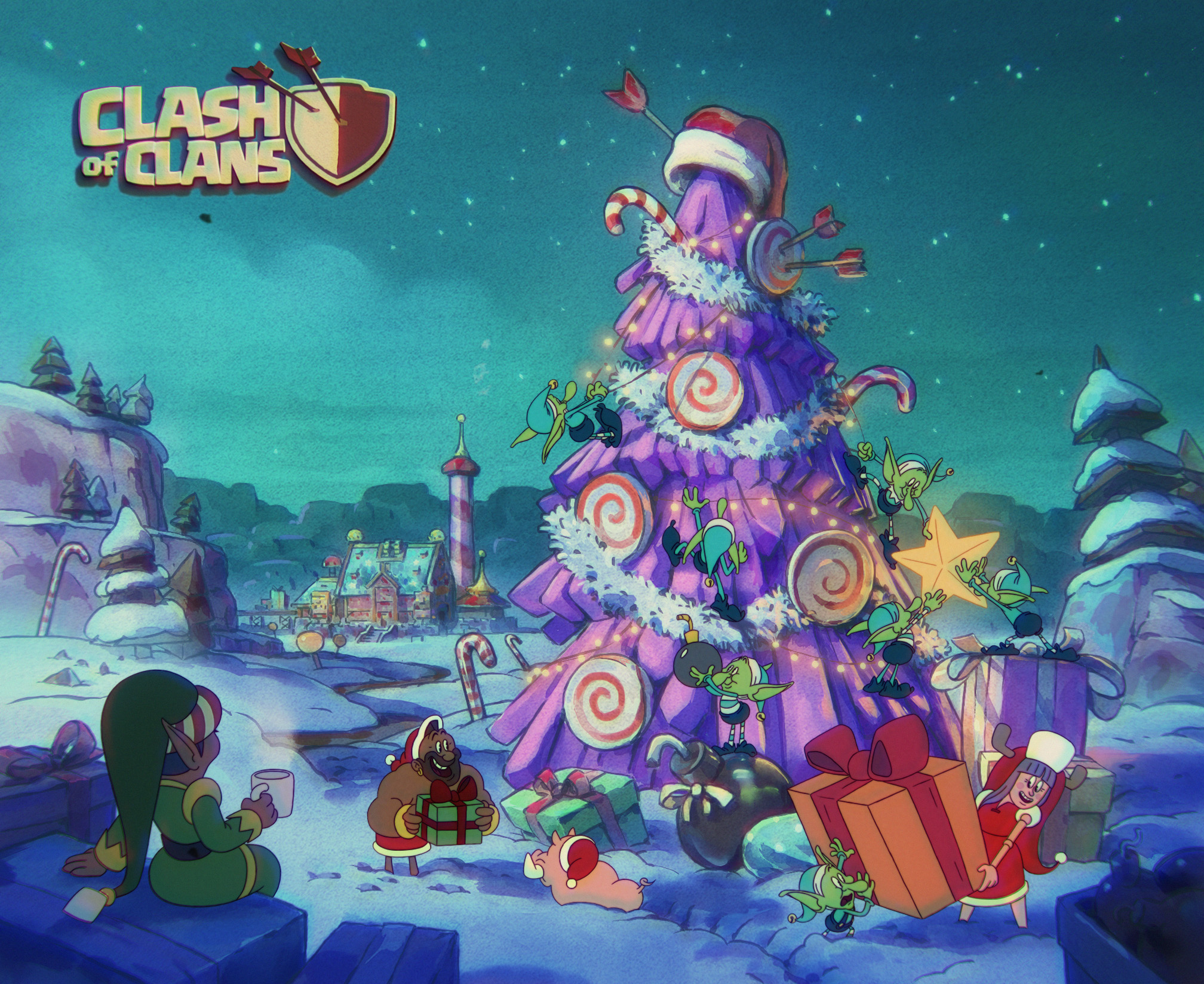 Clash Of Clans Christmas Wallpapers - Wallpaper Cave