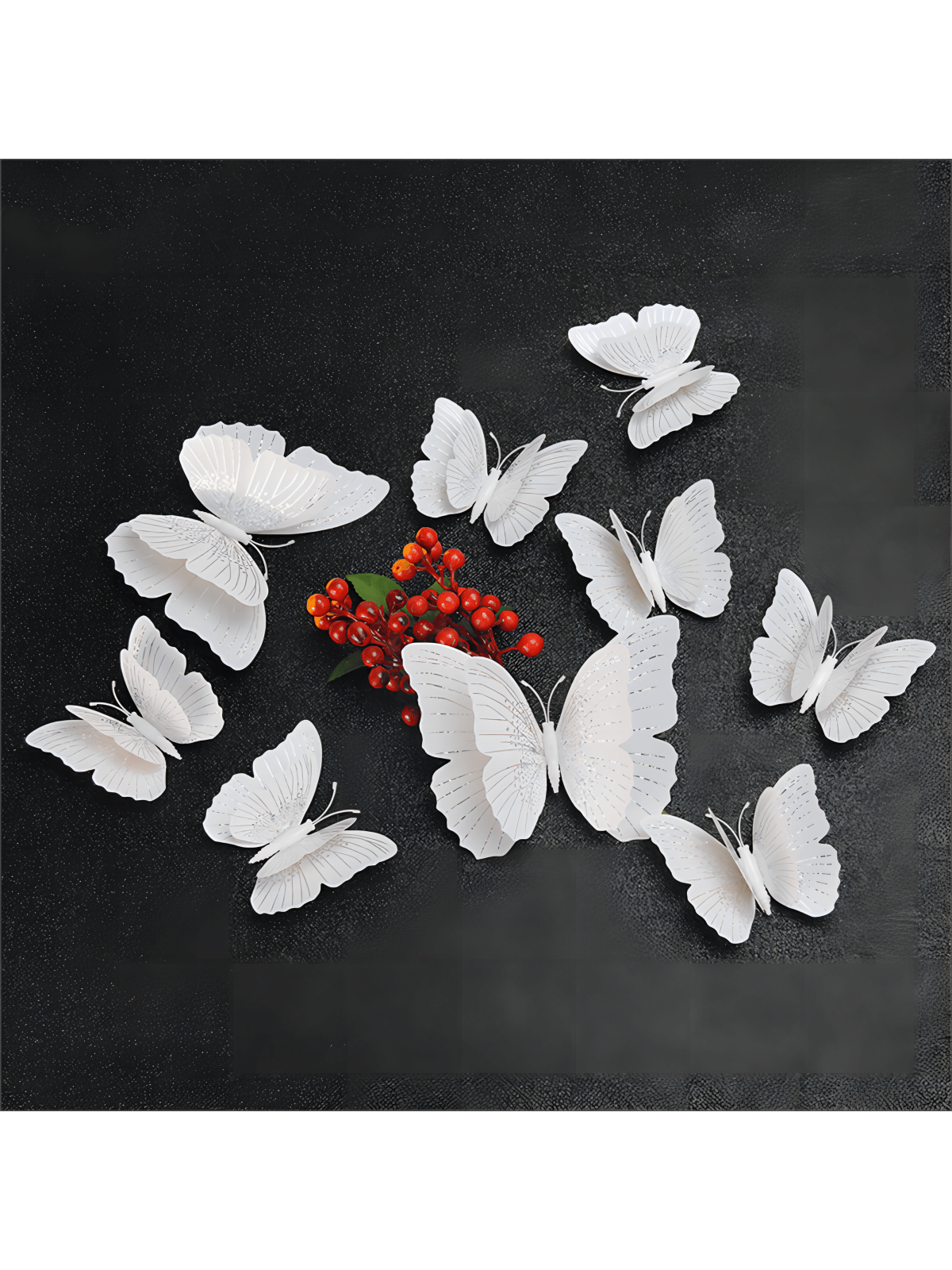 12pcs 3D Stereo Simulation Butterfly Decorative Wall Sticker Self Adhesive Creativity Wallpaper For Bedroom, Living Room, Stage, Christmas, Random Style (single And Double Layer Style)
