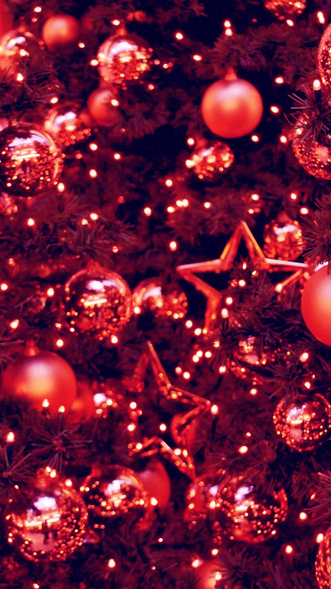 Download Cozy Christmas Red Decorations Phone Wallpaper