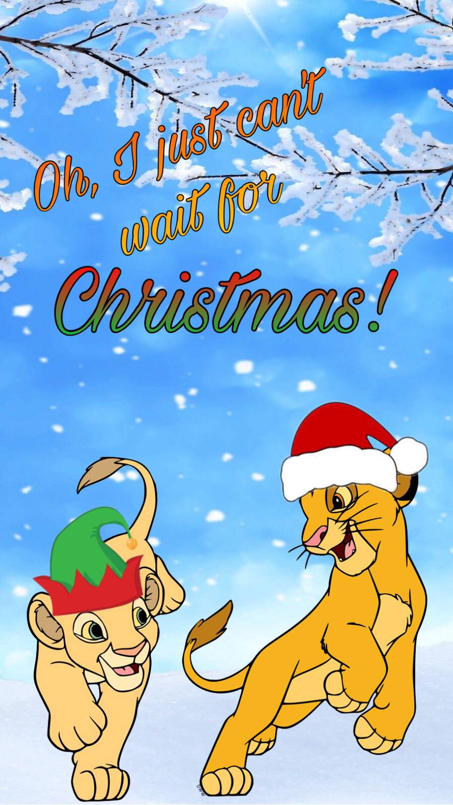 Random Christmas Lion King Wallpaper I Made