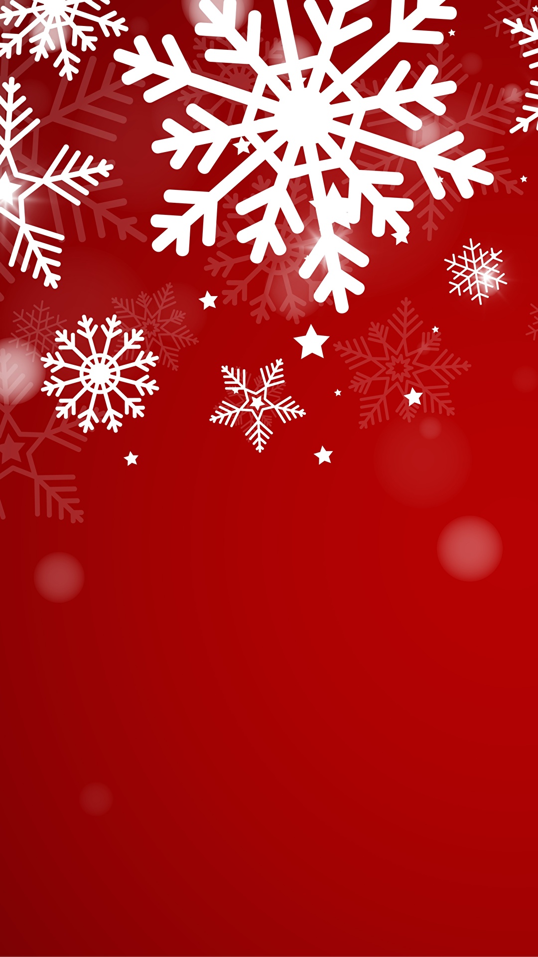 Wallpaper Christmas Snowflakes greeting card Red 1080x1920