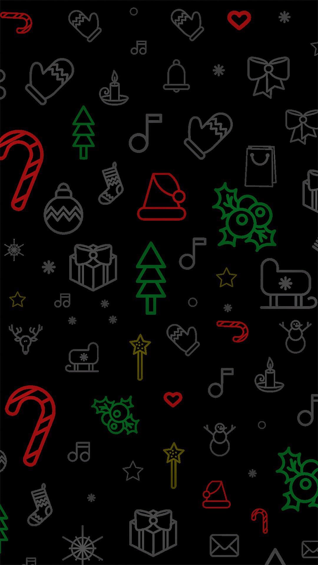 Less vibrant version of the christmas wallpaper circulating around [1080x1920]