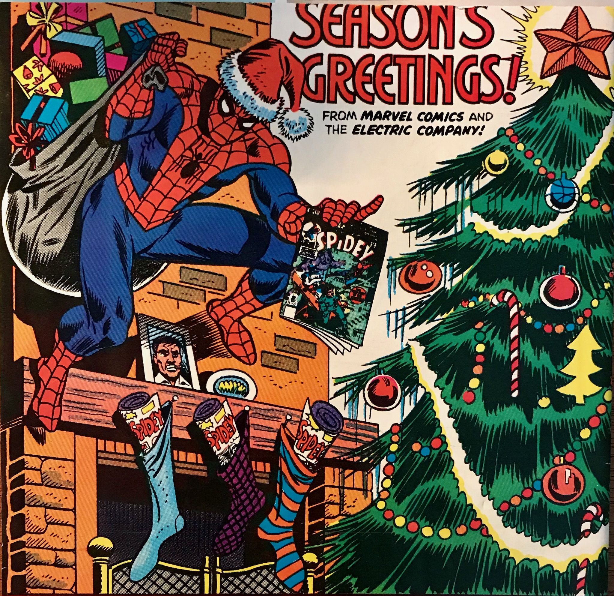 The Amazing Spider Man At Christmas 1981. Christmas Comics, Spiderman Christmas, Spiderman Comic