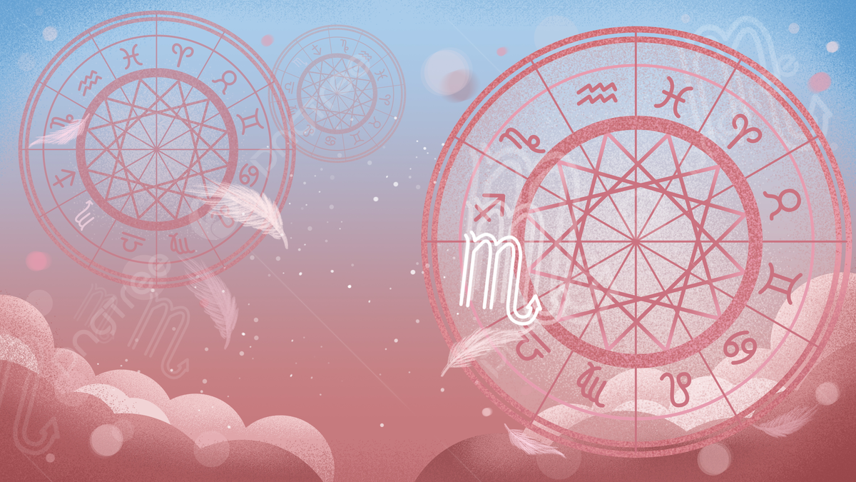 Pink Scorpio Illustration Background, Scorpio, Libra, Constellation Background Image And Wallpaper for Free Download