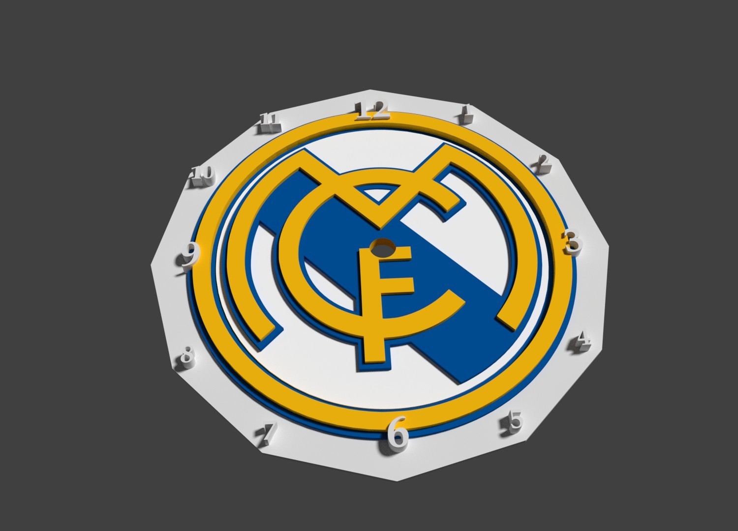 STL file Real Madrid FC shield clock・3D printer model to download・Cults