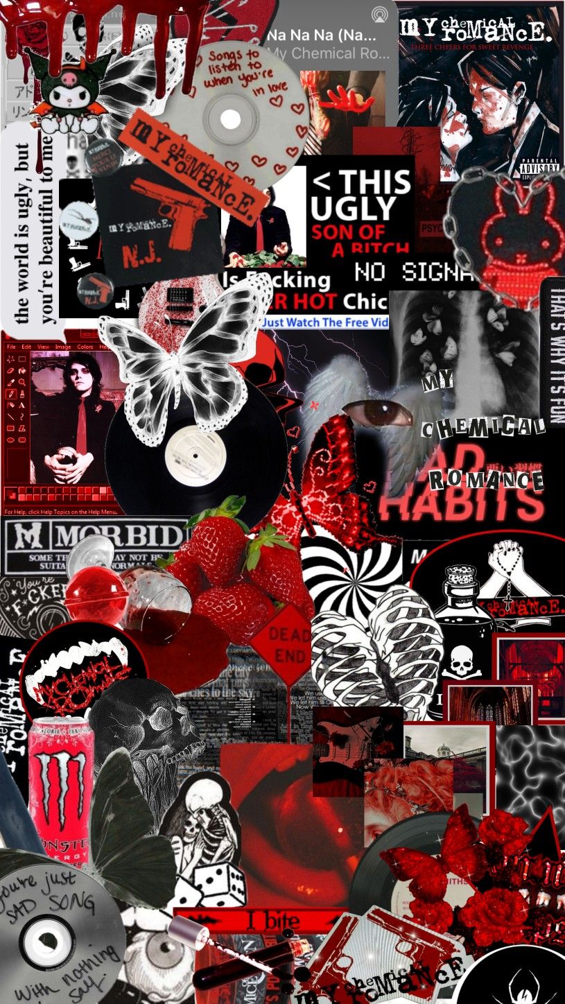 My chemical romance / aesthetic wallpaper. Emo wallpaper, Edgy wallpaper, iPhone wallpaper grunge