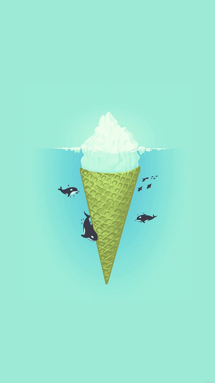 Whale Illust Green Sea Icecream Iiceberg iPhone 6 Wallpaper Download. iPhone Wallpaper, iPad wallp. iPhone 6 wallpaper, Pastel iphone wallpaper, Phone wallpaper