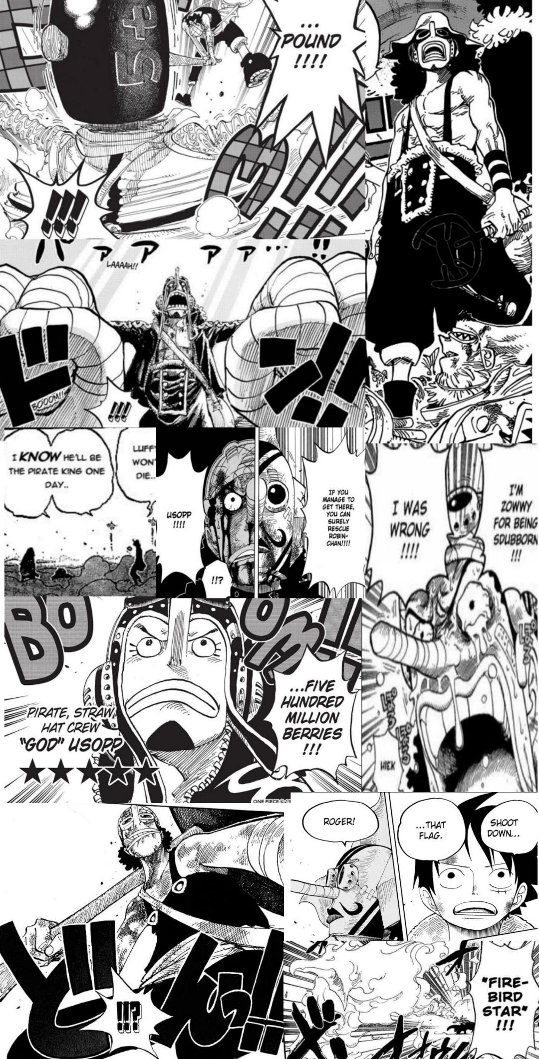 Making wallpaper with some of my favorite manga scenes of every Straw Hat day 5: Usopp