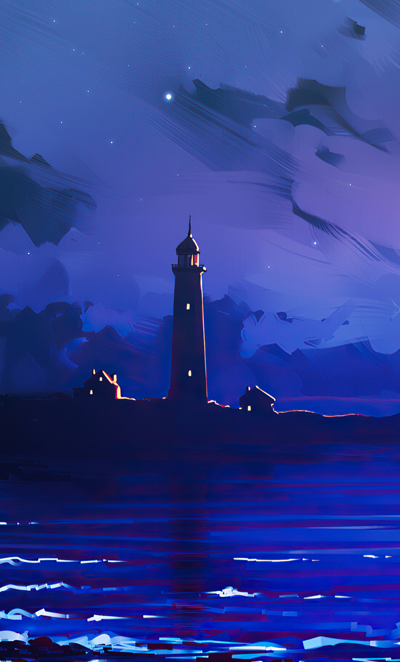 Lighthouse Minimal Paint Art 4k iPhone HD 4k Wallpaper, Image, Background, Photo and Picture