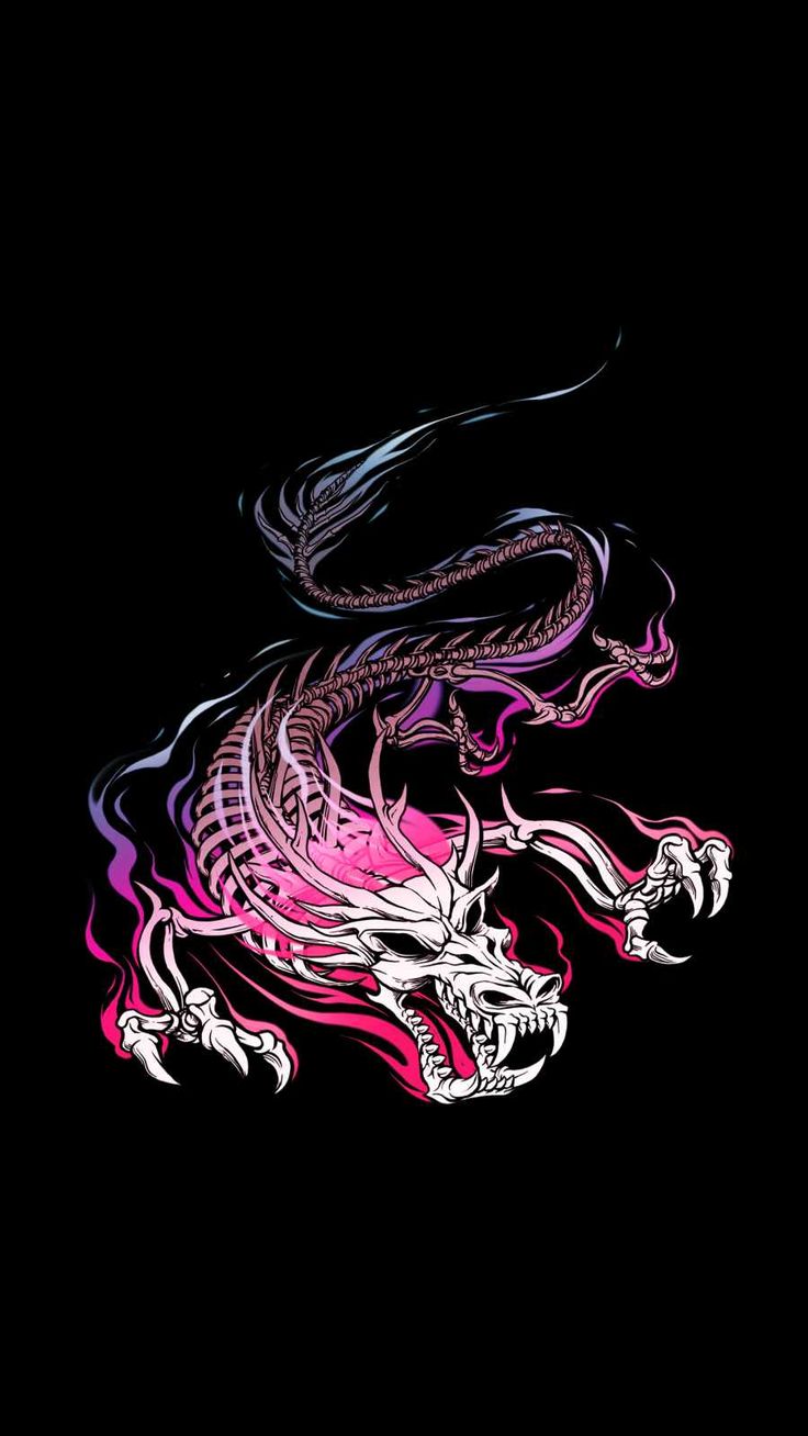 Chinese Skull Dragon IPhone Wallpaper