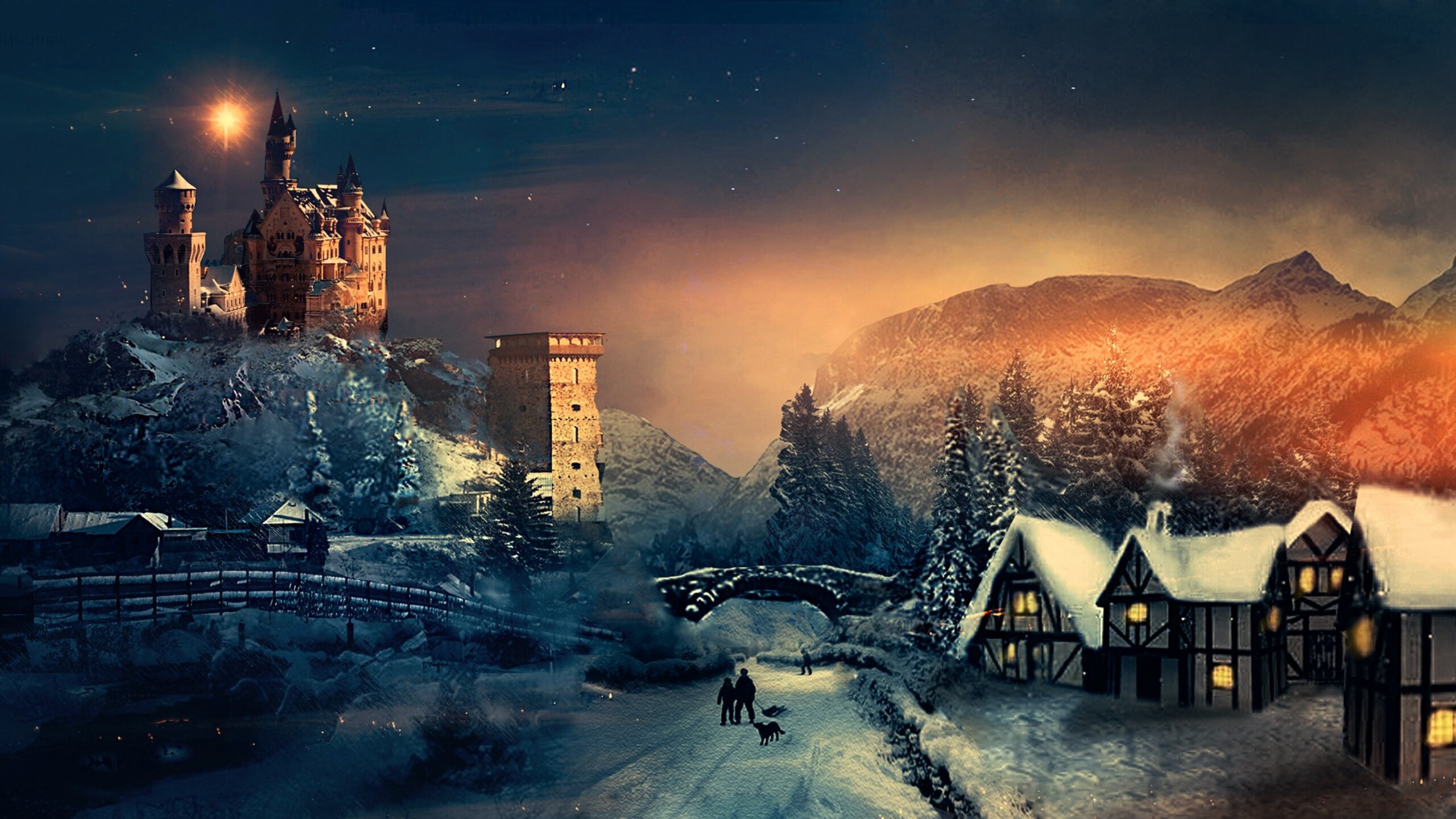 Christmas Winter Season 1440P Resolution HD 4k Wallpaper, Image, Background, Photo and Picture