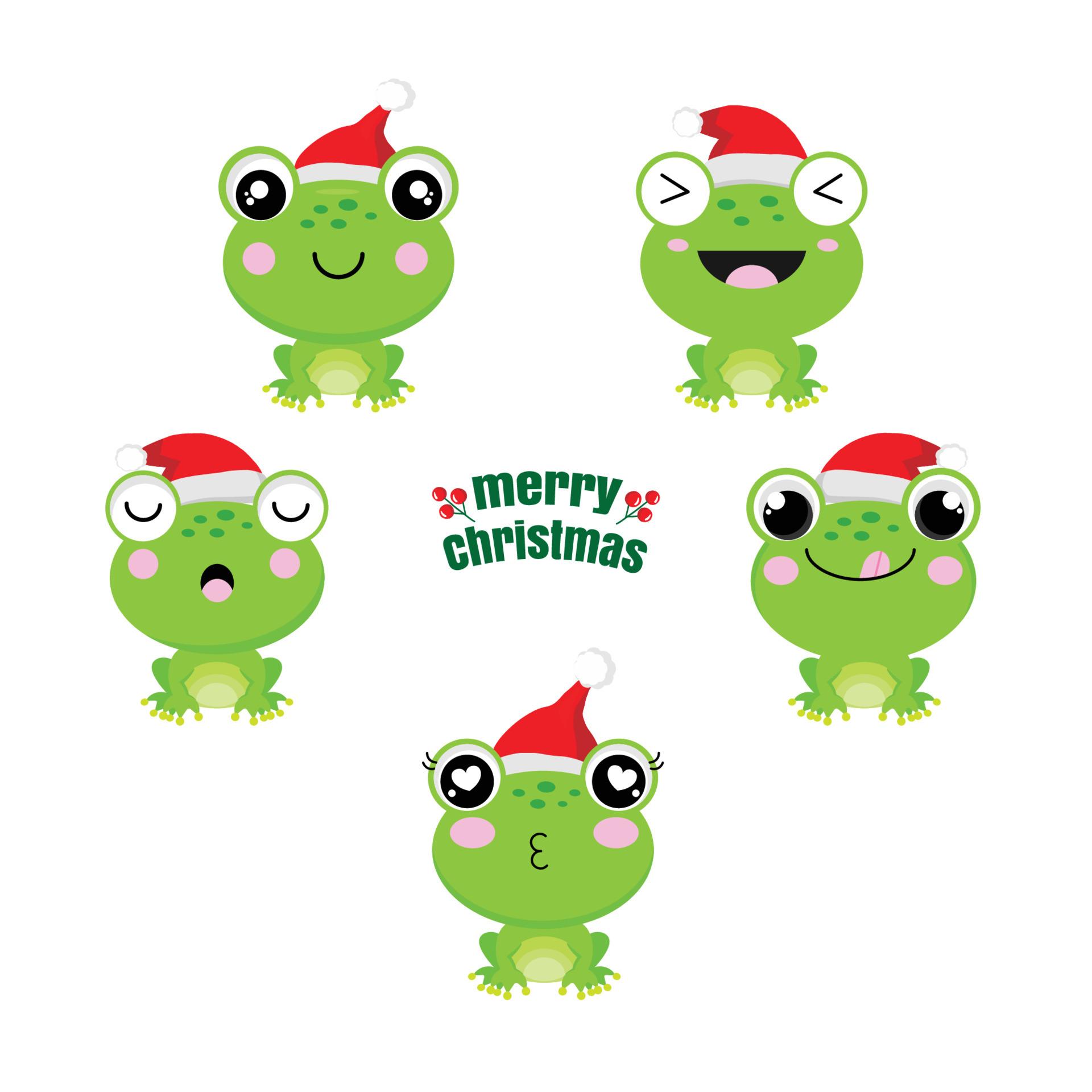 Cute Christmas Frog Wallpaper