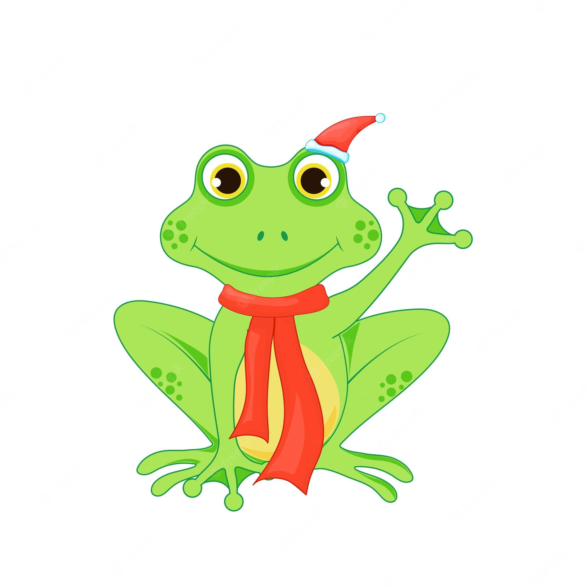 Cute Christmas Frog Wallpaper