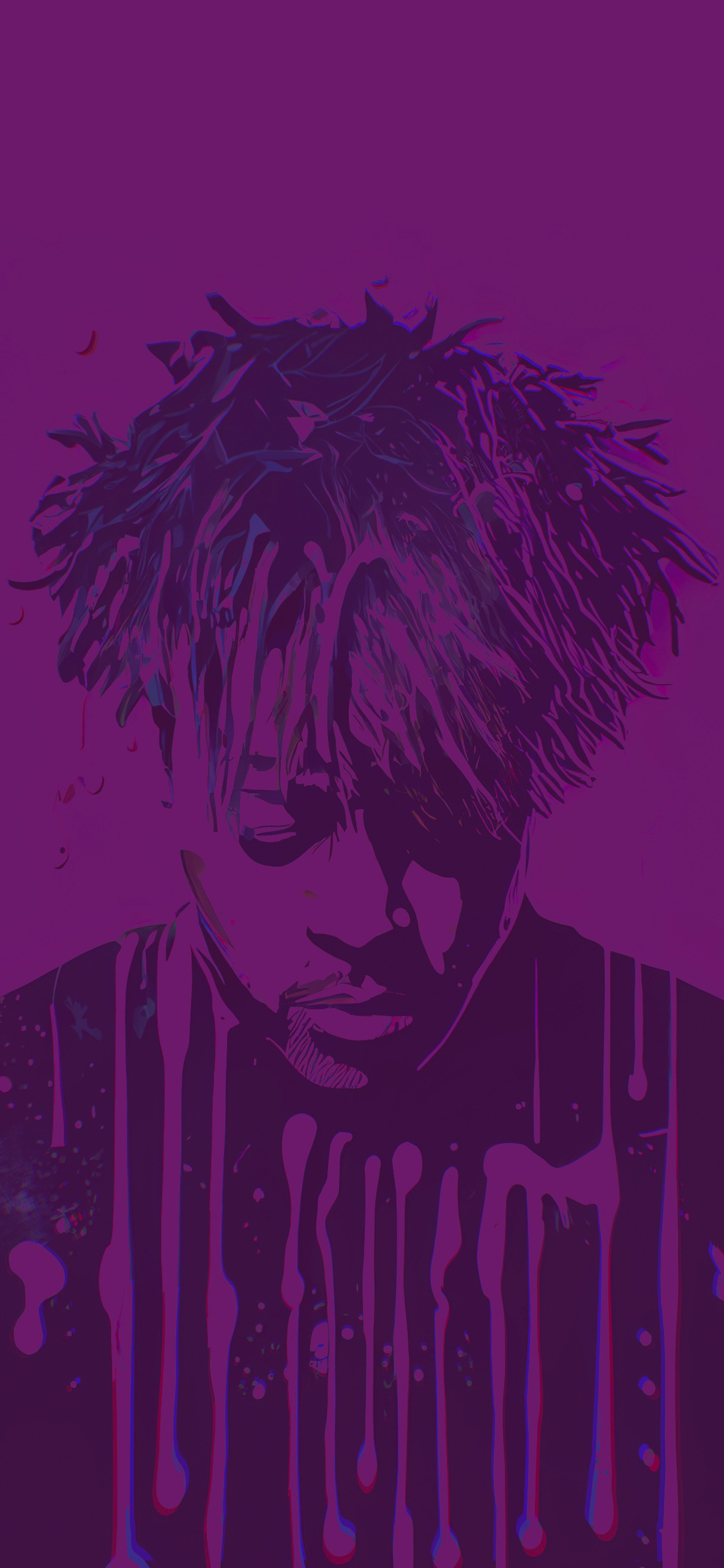 Juice WRLD Art Purple Wallpaper WRLD Wallpaper iPhone