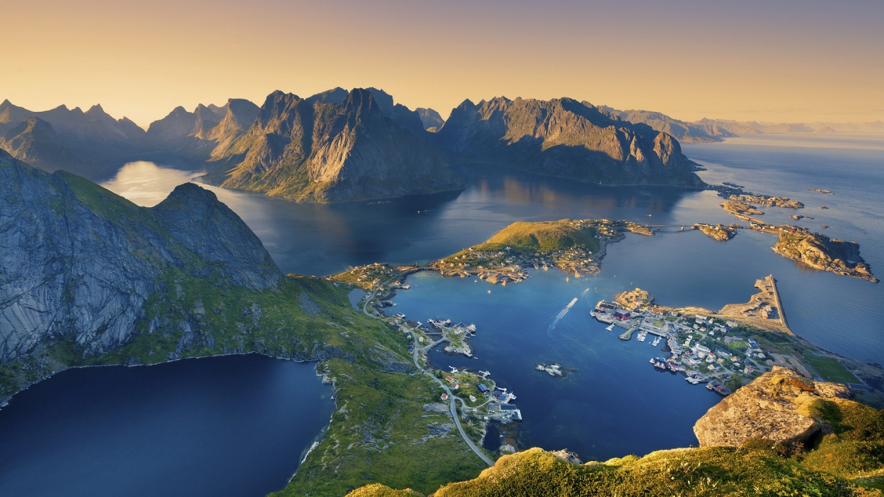 Lofoten Islands Norway 1280 x 720 HDTV 720p Wallpaper