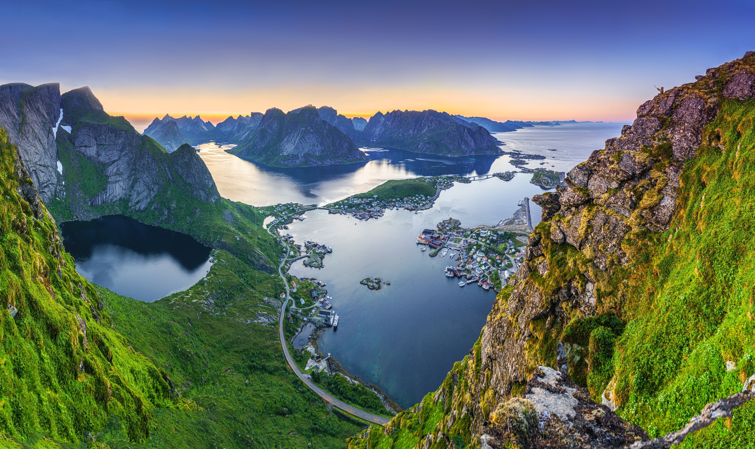 water, mountains, Norway, landscape, nature, Lofoten, Lofoten Islandsx1523 Wallpaper