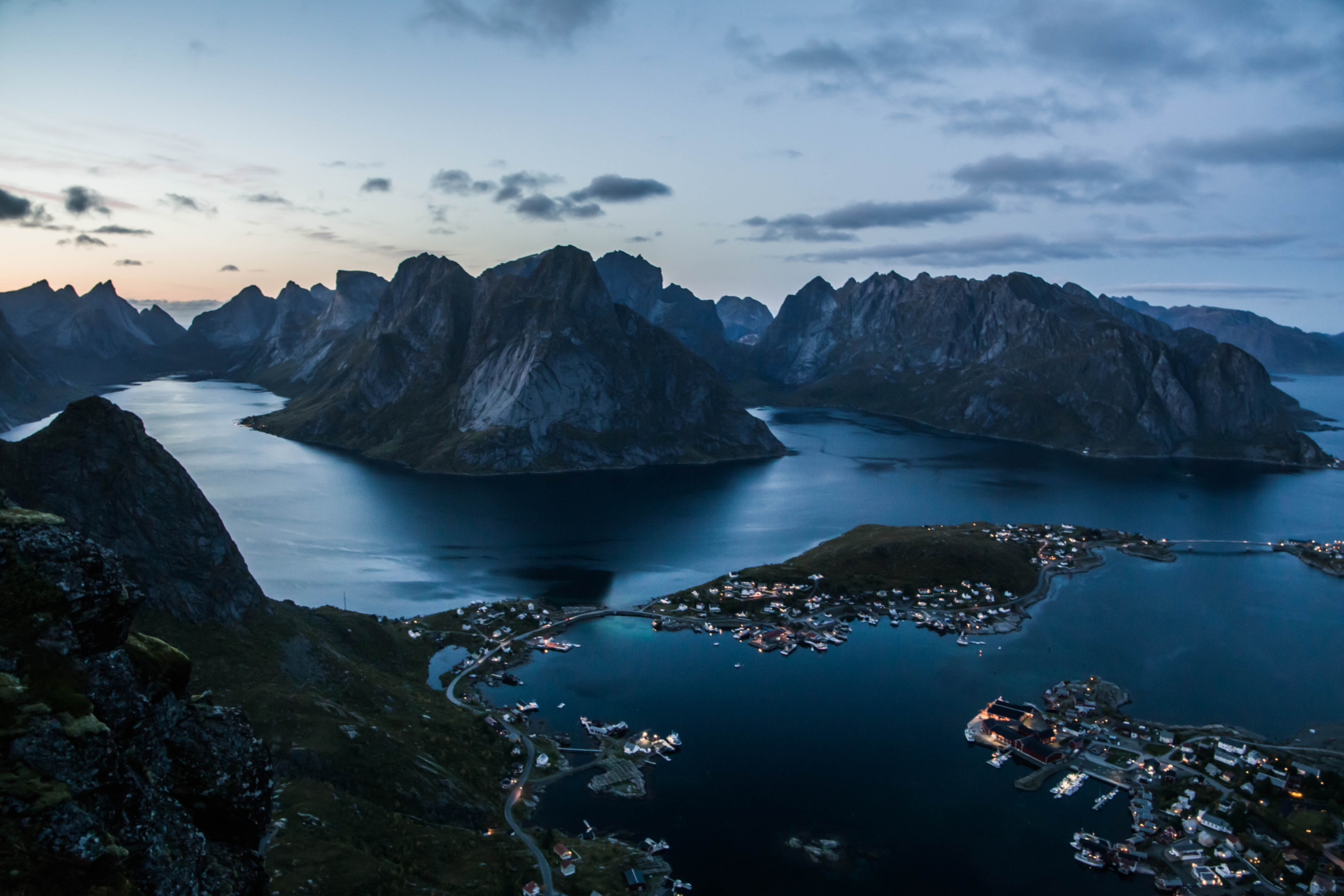 HD desktop wallpaper: Sea, Norway, Bay, Photography, Lofoten, Lofoten Islands, Reine download free picture