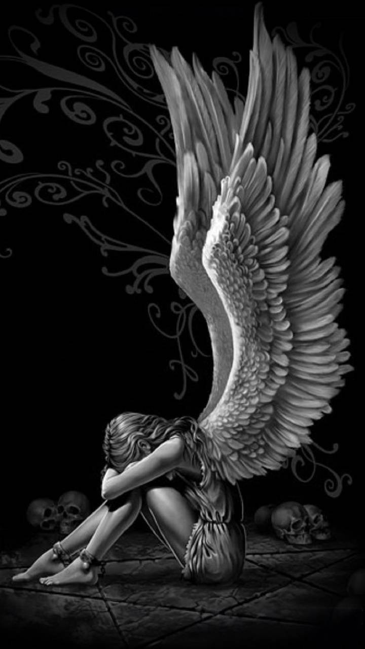 Anime angel sad Wallpaper Download