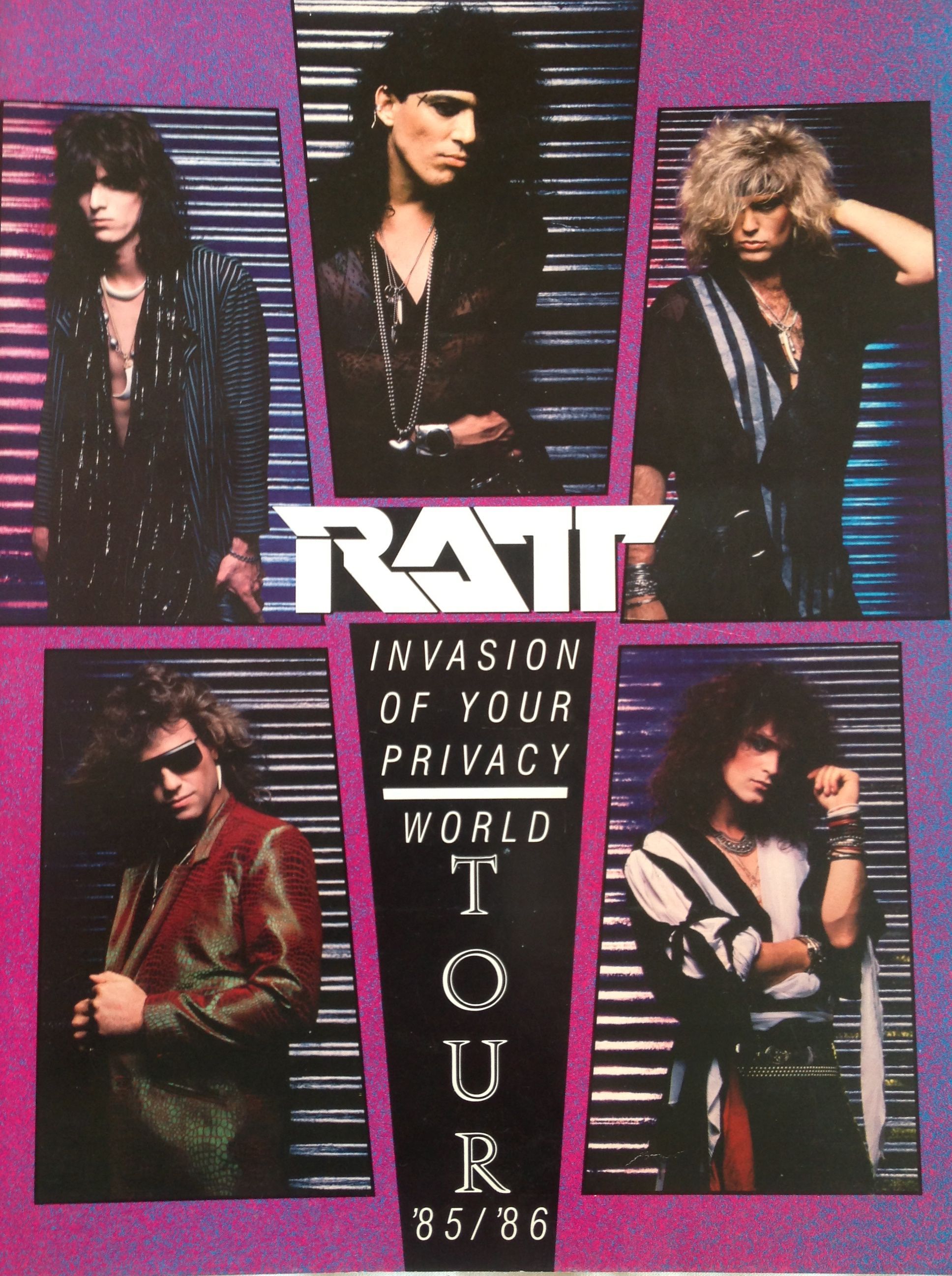 Ratt Invasion of Your Privacy World Tour '85/'86. Heavy metal music, Hair metal bands, Glam metal
