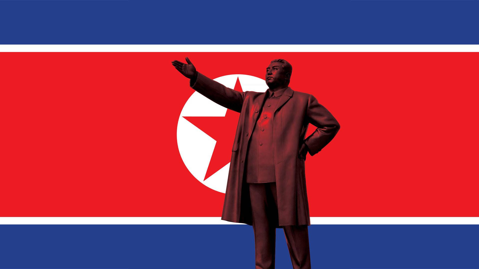 Download North Korea Flag And Kim Il