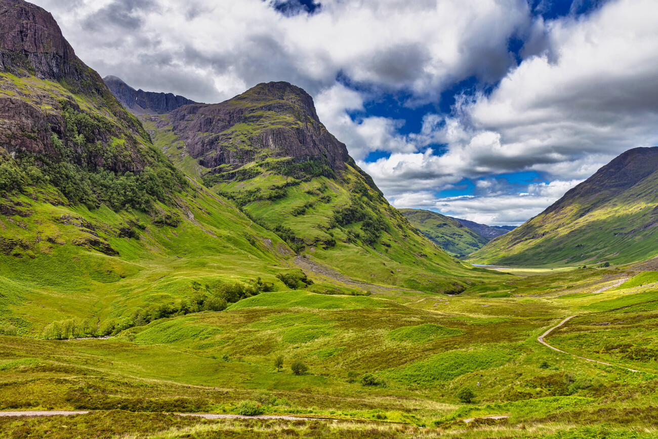 Glen Coe valley in the Scottish Highlands Wall Mural