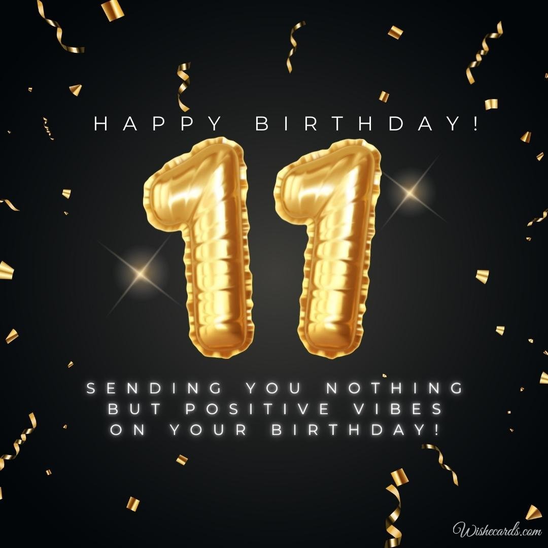 Happy 11th Birthday Image and Cards for Friends