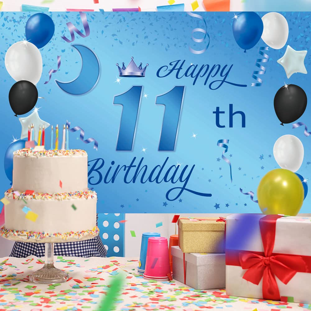 Amazon.com, Sweet Happy 11th Birthday Backdrop Banner Poster 11 Birthday Party Decorations 11th Birthday Party Supplies 11th Photo Background for Girls, Boys, Women, Men 72.8 x 43.3 Inch