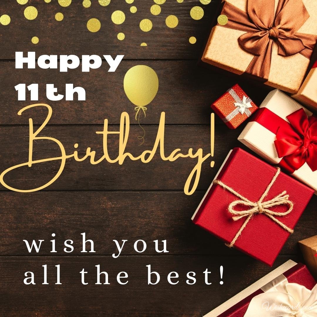 Happy 11th Birthday Image and Cards for Friends