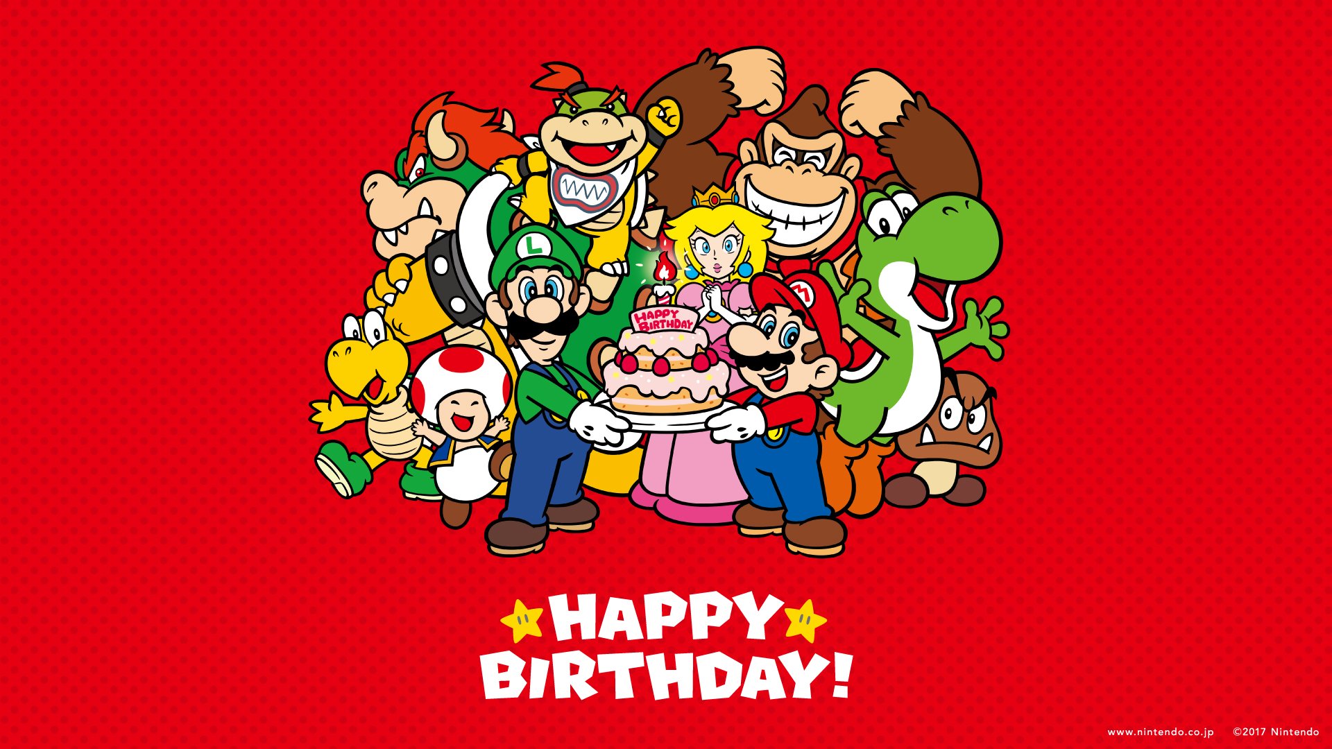 GoNintendoTweet releases Super Mario Happy Birthday wallpaper