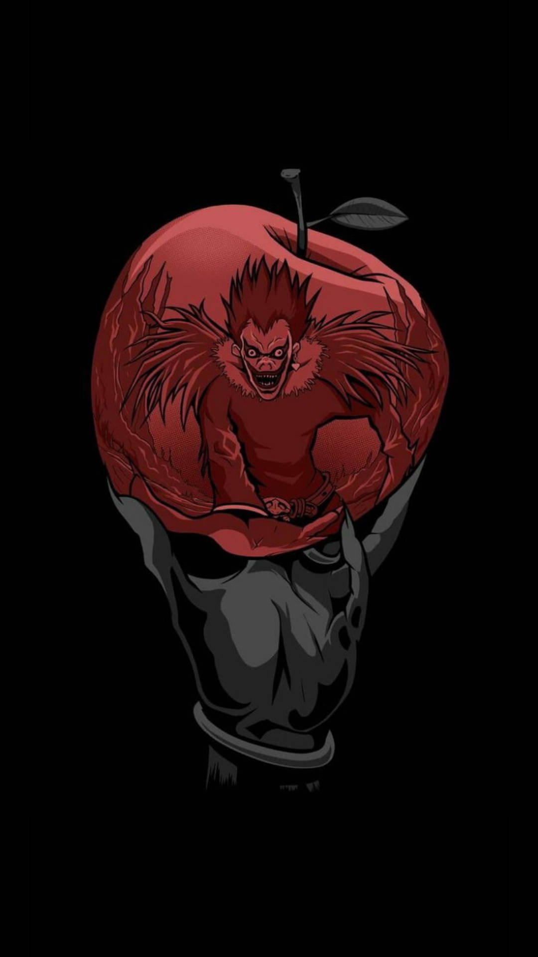 Download Apple Reflecting Ryuk From Death Note Phone Wallpaper