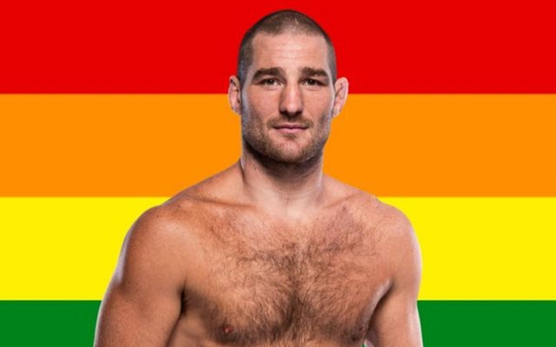 UFC 5: Anybody but this guy lol UFC 5 poster with Sean Strickland against rainbow flag has fans crying