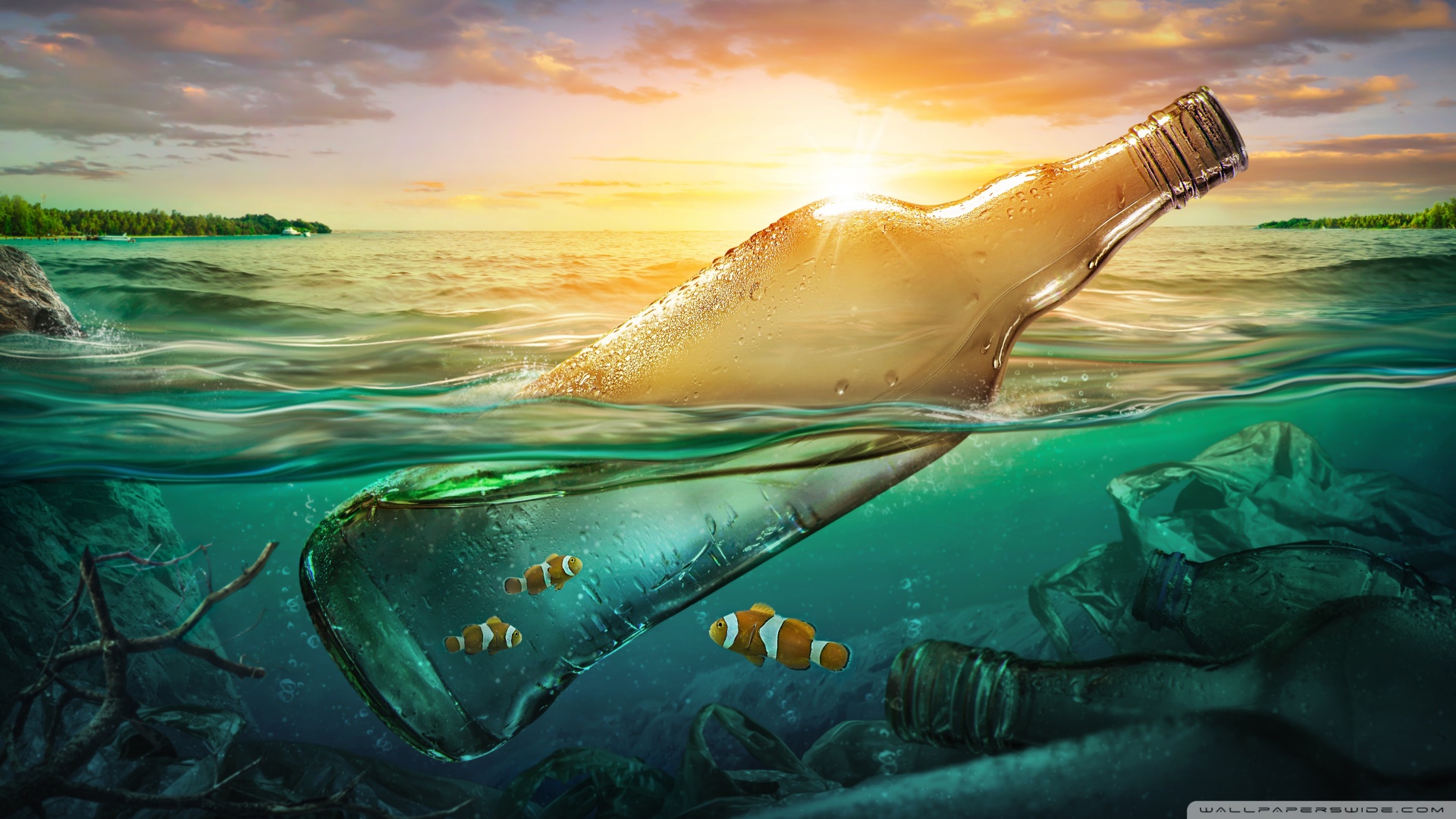 Keep the Ocean Clean Ultra HD Desktop Background Wallpaper for 4K UHD TV, Widescreen & UltraWide Desktop & Laptop, Tablet