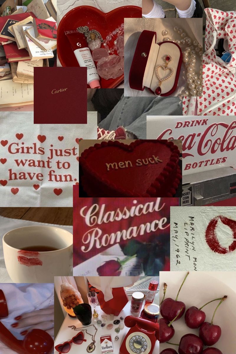 red coquette wallpaper