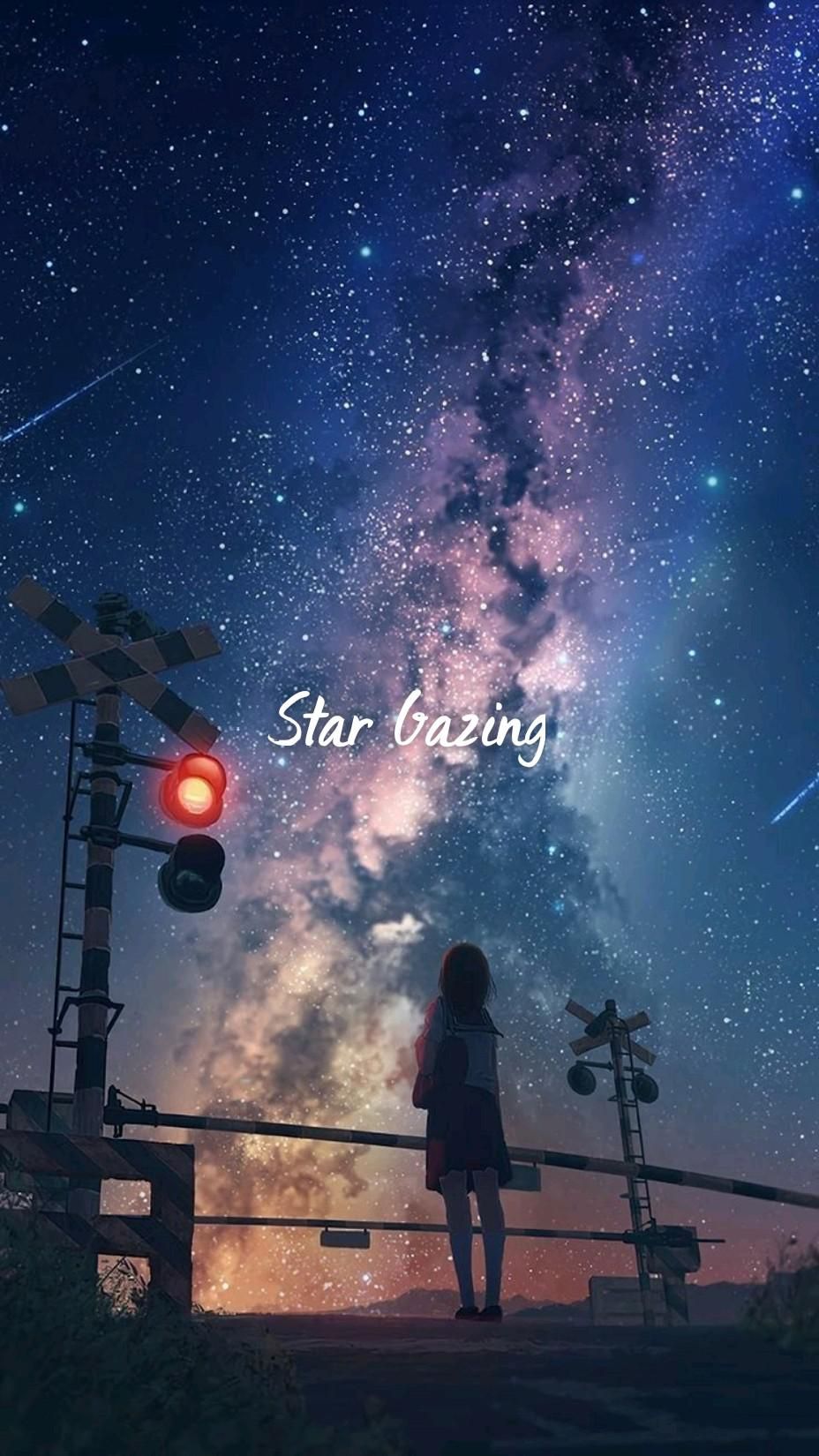 STARS⭐. Pemandangan khayalan, Pemandangan anime, Pemandangan abstrak