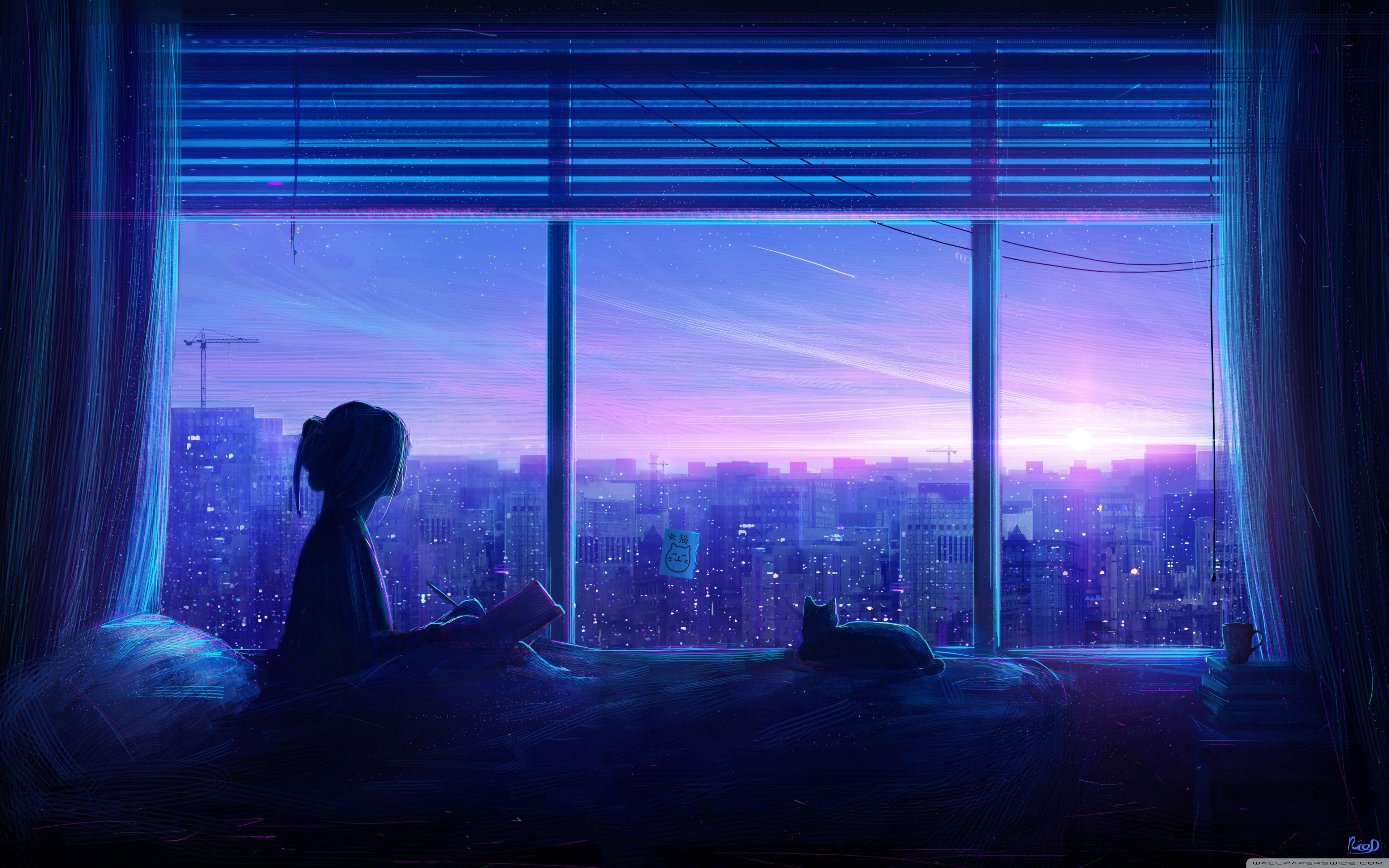 Girl With Cat Wallpaper