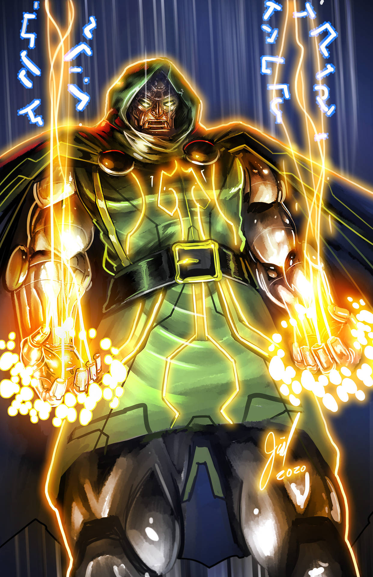 Download Doctor Doom Gauntlet Lasers Wallpaper