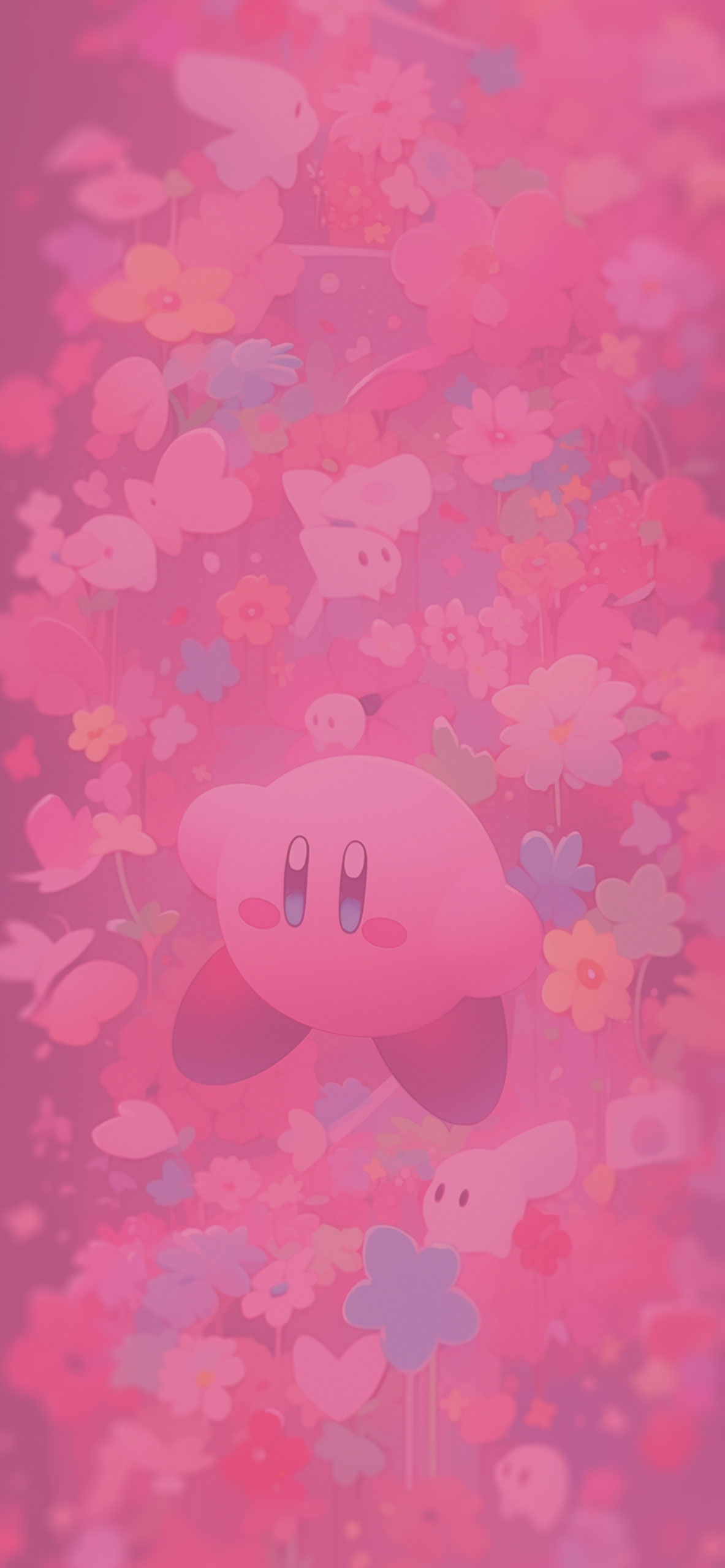 Kirby & Flowers Aesthetic Wallpaper Wallpaper Aesthetic