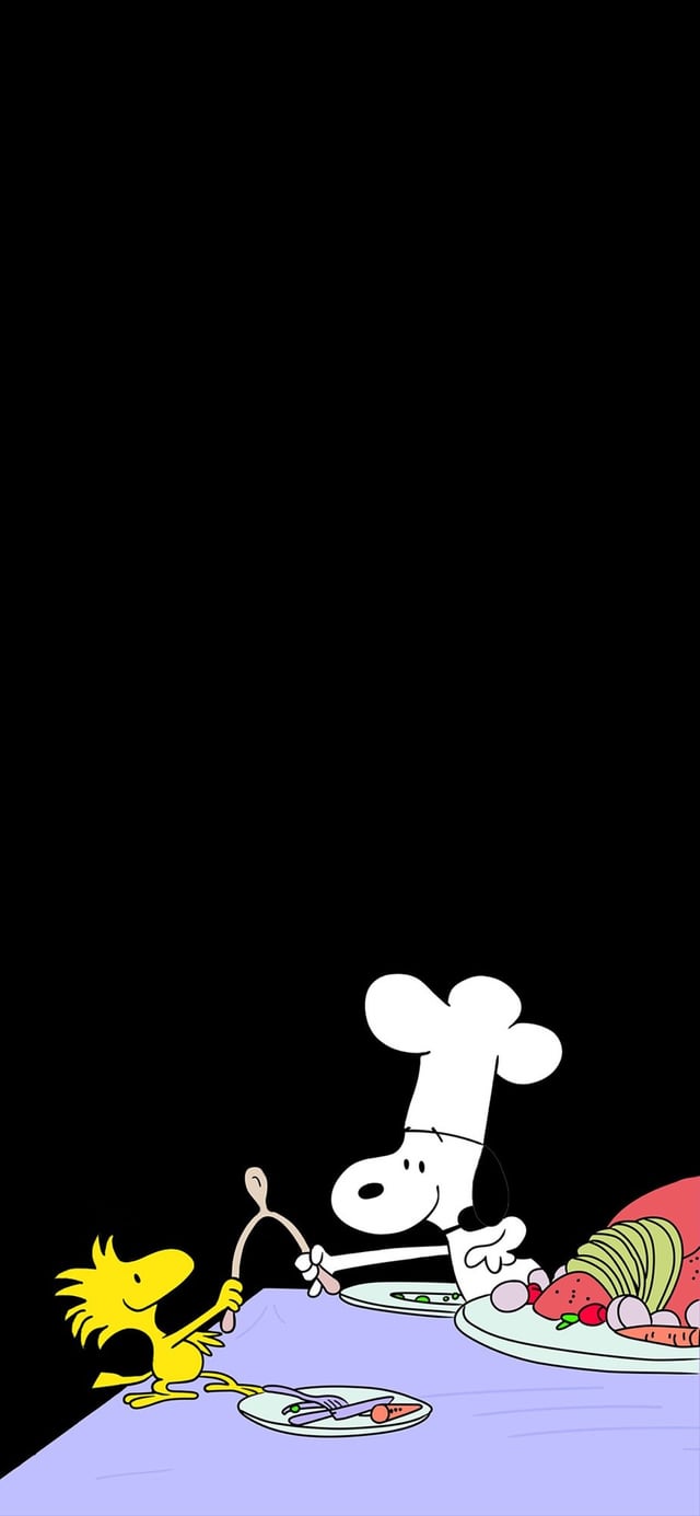 1284x2778) Thanksgiving Snoopy and Woodstock
