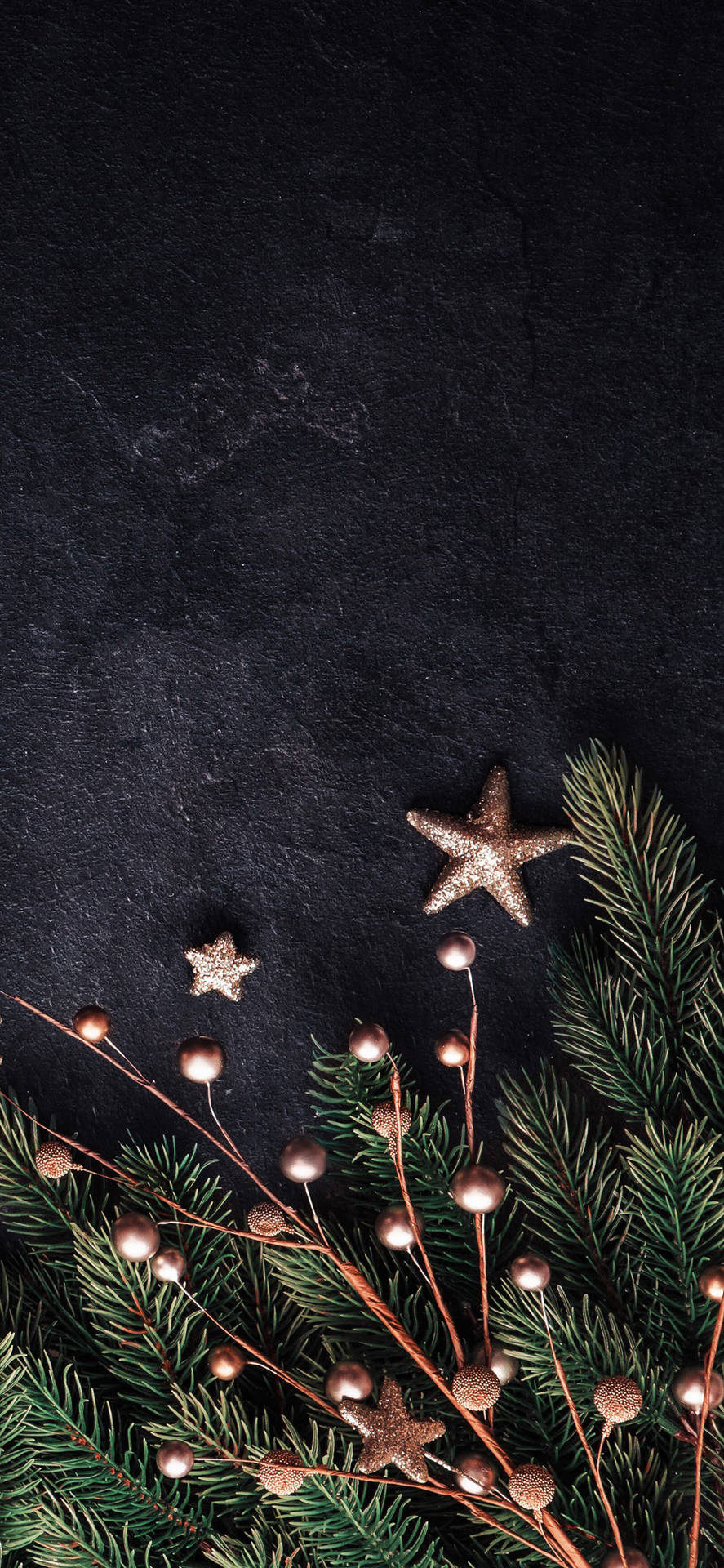 Download Black Christmas Stars Wallpaper