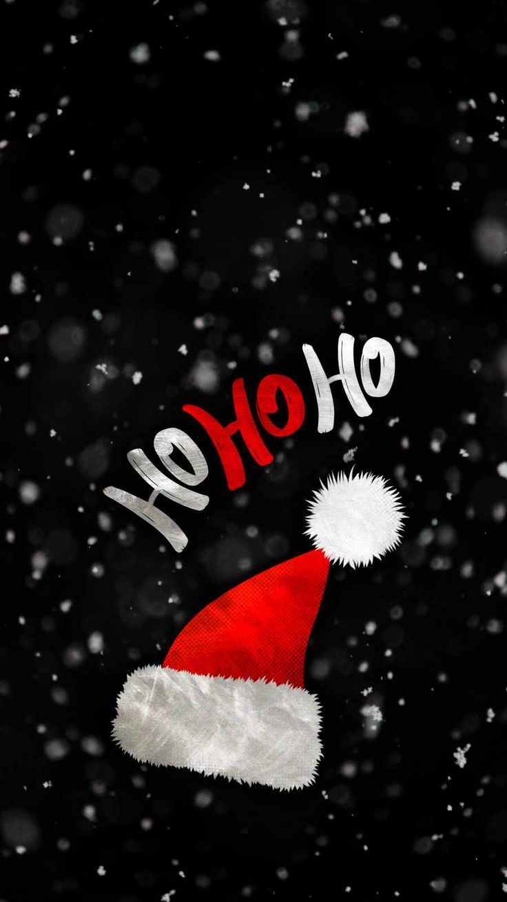 Santa Hat IPhone Wallpaper Wallpaper, iPhone Wallpaper. Merry christmas wallpaper, Christmas wallpaper hd, Christmas wallpaper
