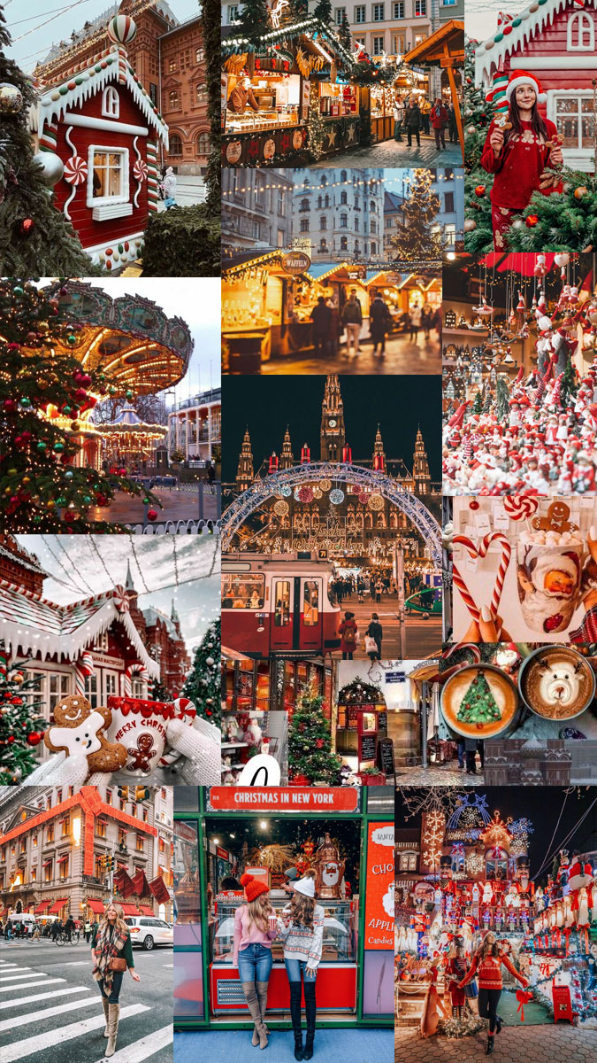 Christmas Collage Aesthetic Ideas