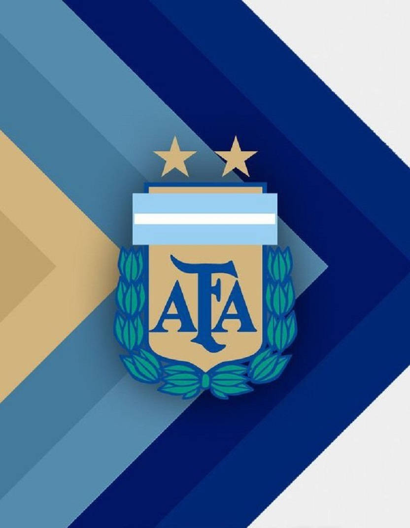 Download Argentina National Football Team Crest On Abstract Wallpaper